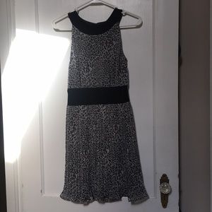 Black /white leopard print dress